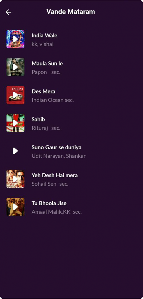 BharatKiChingari-songs BharatKiChingari-songs
