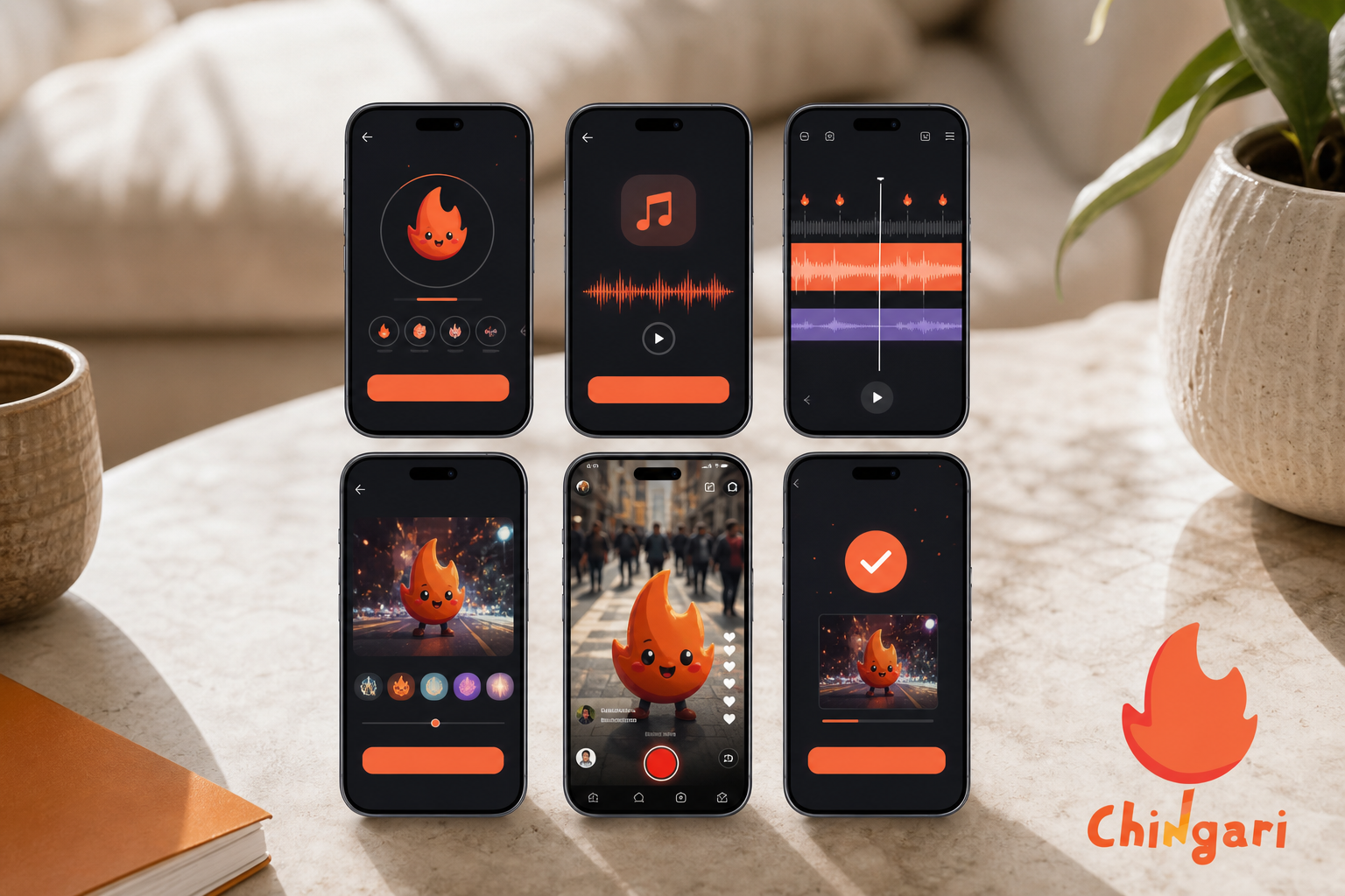 Step-by-step mobile flow for creating a music video