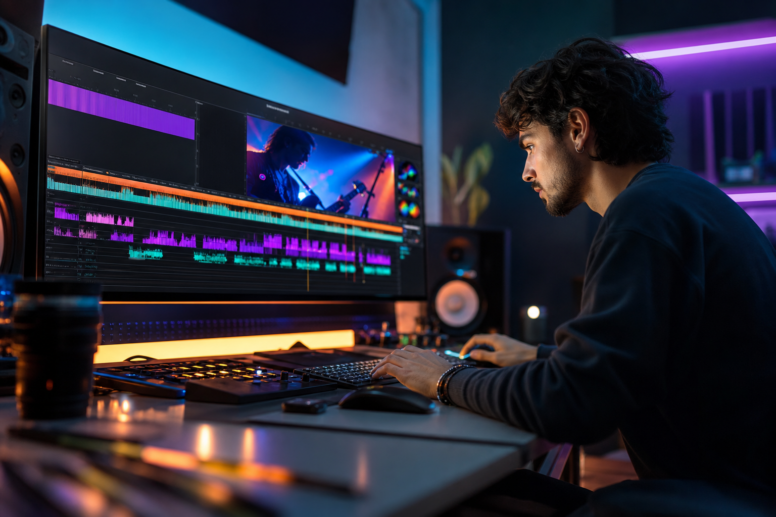 video editing with effects and music workflow map