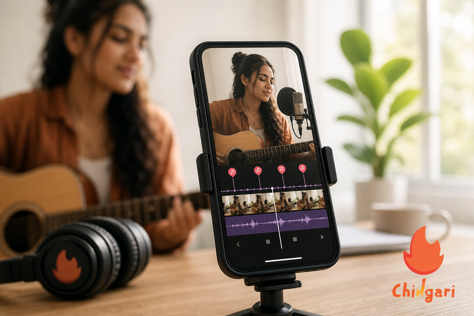 inshot editing timeline example for musicians