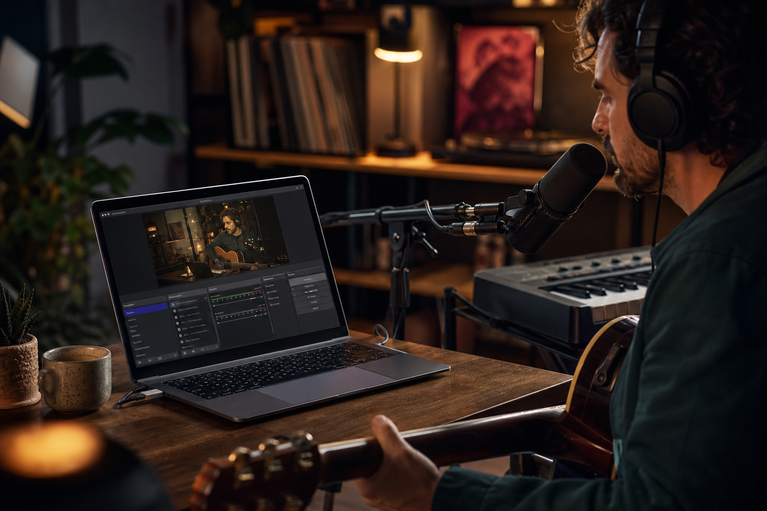 simple OBS scene setup for music stream
