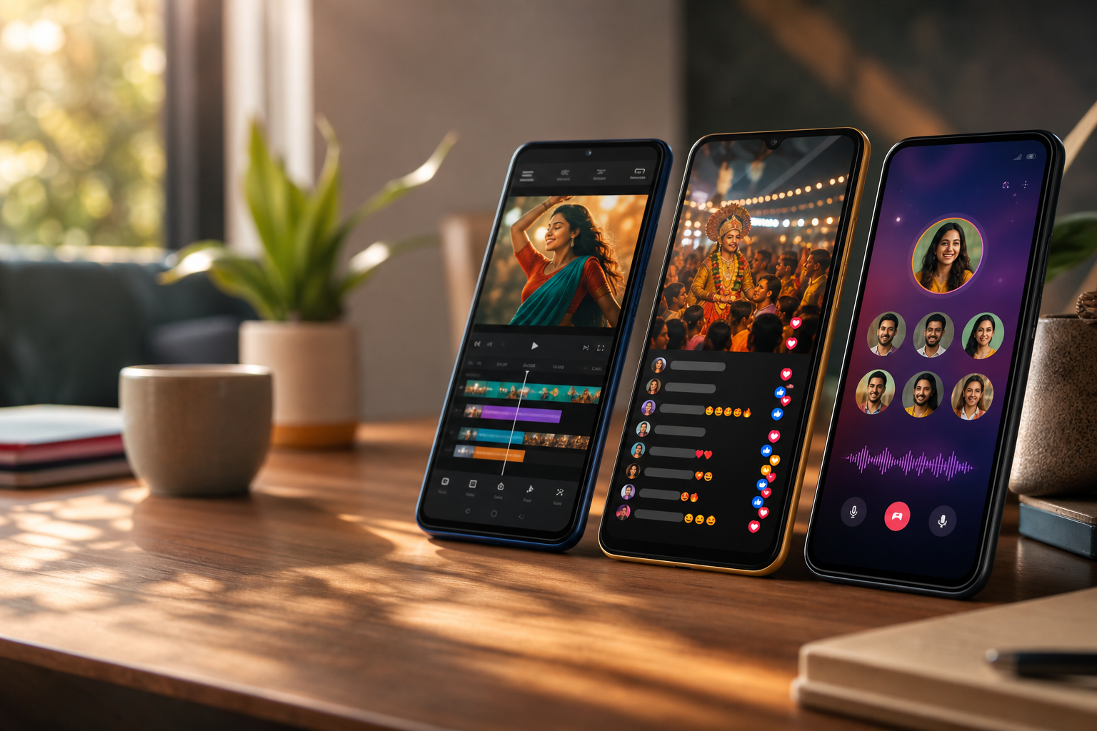 Multi-language video creation and live streaming on Chingari